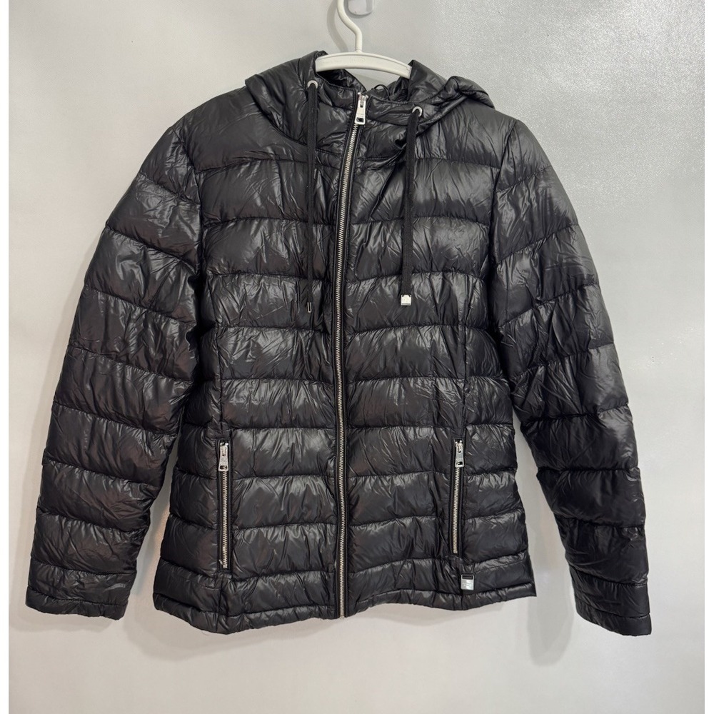 Andrew Marc S Premium Duck Down Packable Quilted Hooded Full Zip Puffer Jacket